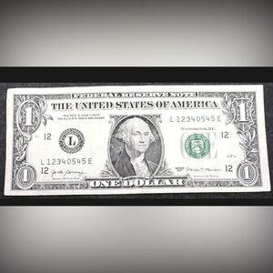 San Francisco 2017 US $1 Dollars Bill <Near Ladder~ Semi-Fancy Serial Number